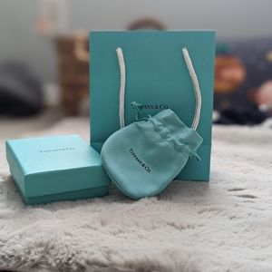 Tiffany and Co Shopping Bag, Dust Bag, and Box Set